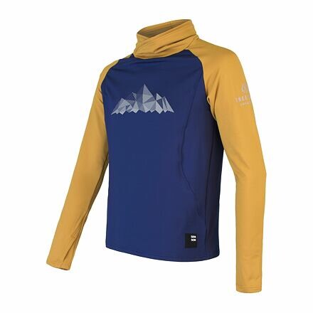 SENSOR COOLMAX THERMO MOUNTAINS pánska mikina deep blue/mustard Veľkosť: M
