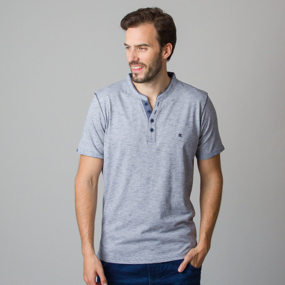 Pánske tričko so sivým a čiernym pruhovaným vzorom 11796