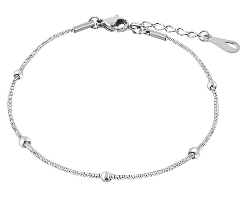 Troli Jemná oceľová retiazka na nohu s guličkami Hádok