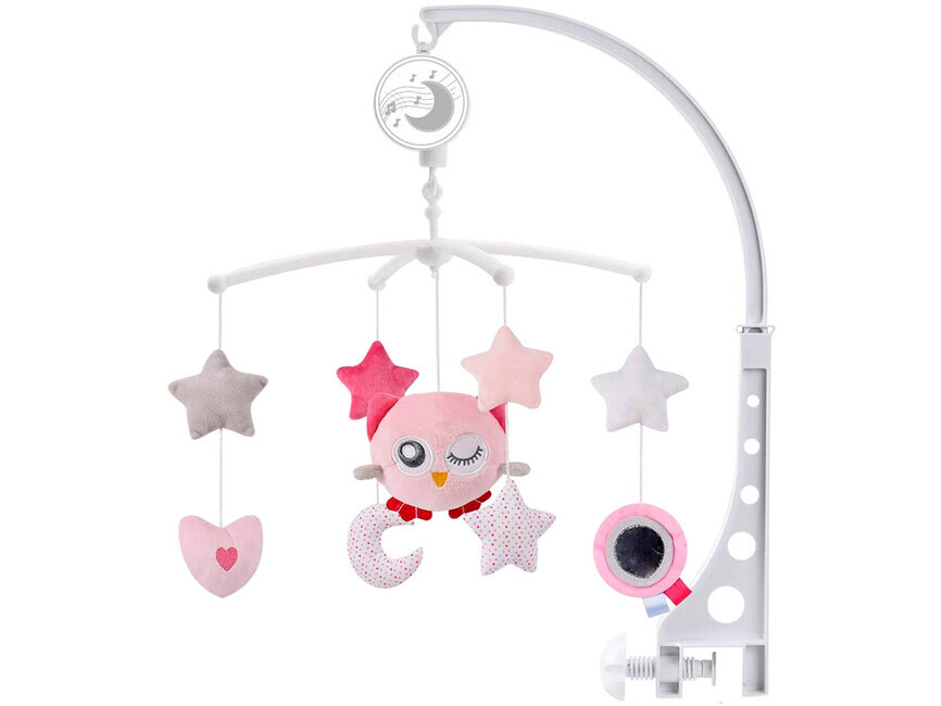 Detský kolotoč nad postielku s hudbou - Sova