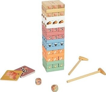 eliNeli Dřevěná věž Jenga - zvířátka