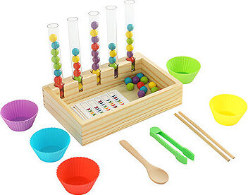 Kruzzel 26672 Dřevěná třídící a vzdělávací hračka