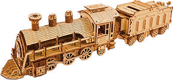 Kruzzel 26515 Puzzle Lokomotiva 3D, dřevěné