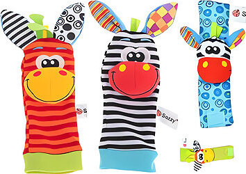 Kruzzel 25068 Chrastící ponožky a náramky 4 ks