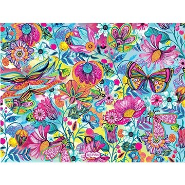 BLUEBIRD Puzzle Zvieratá – Kvety a motýle 1000 dielikov