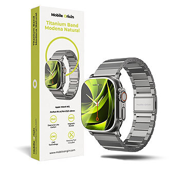 Mobile Origin Titanium Band Modena Apple Watch Ultra 49mm Natural