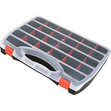 EXTOL PREMIUM organizér, 28 priehradiek, 450 × 340 × 67 mm, 78854