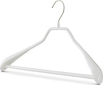 MAWA Kovové protiskluzové ramínko Bodyform s tyčí bílé, 5 ks