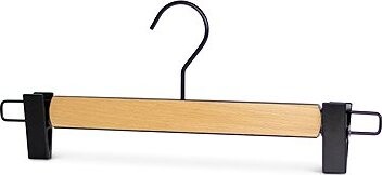 MAWA Dřevěné ramínko Loft s klipy na kalhoty, hnědo-černé