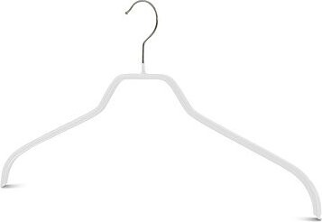 MAWA Kovové ergonomické protiskluzové ramínko Silhouette bílé, 10 ks