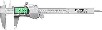 EXTOL PREMIUM meradlo posuvné digitálne nerez, 0 – 150 mm, podsvietenie displeja, 8825226