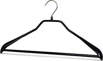 MAWA Kovové černé ramínko Bodyform s rozšířenými konci, 5 ks