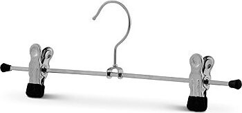 MAWA Kovové protiskluzové ramínko Clip K s klipy na kalhoty černé, 10 ks