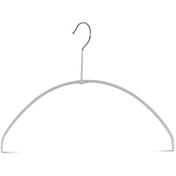 MAWA Kovové protiskluzové ramínko Economic light bílé, 10 ks