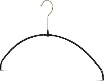 MAWA Kovové protiskluzové ramínko Economic light černé, 10 ks