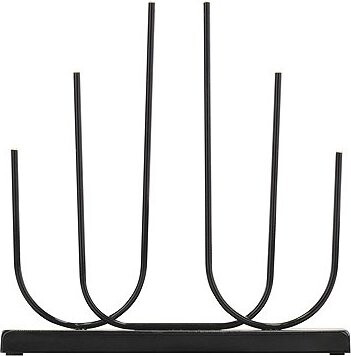 EMOS LED svietnik kovový čierny, 40 cm, 2× AA, vnútorná, teplá biela, časovač