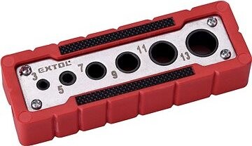 EXTOL PREMIUM vŕtacia vodiaca šablóna, priemer 3-5-7-9-11-13 mm, 8801921