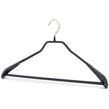 MAWA Kovové protiskluzové ramínko Bodyform s tyčí černé, 5 ks