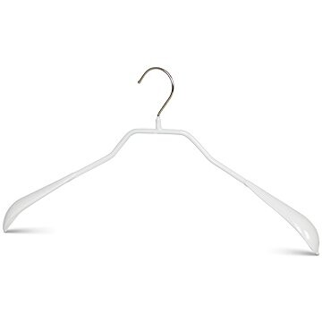 MAWA Kovové protiskluzové bílé ramínko Bodyform s rozšířenými konci, 5 ks