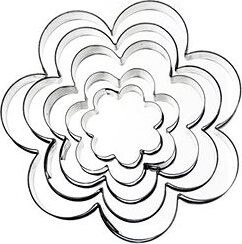 ORION Vykrajovačka nehrdzavejúca oceľ Kvet 5 ks