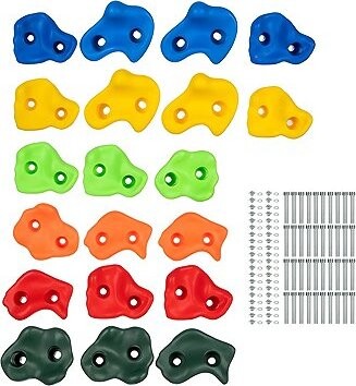 Kruzzel 25395 Lezecké úchyty, kamene, plastové, 22 ks