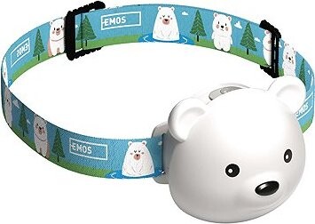 EMOS LED nabíjacia čelovka medveď P3543, 80 lm, Li-Pol 500 mAh, multicolor