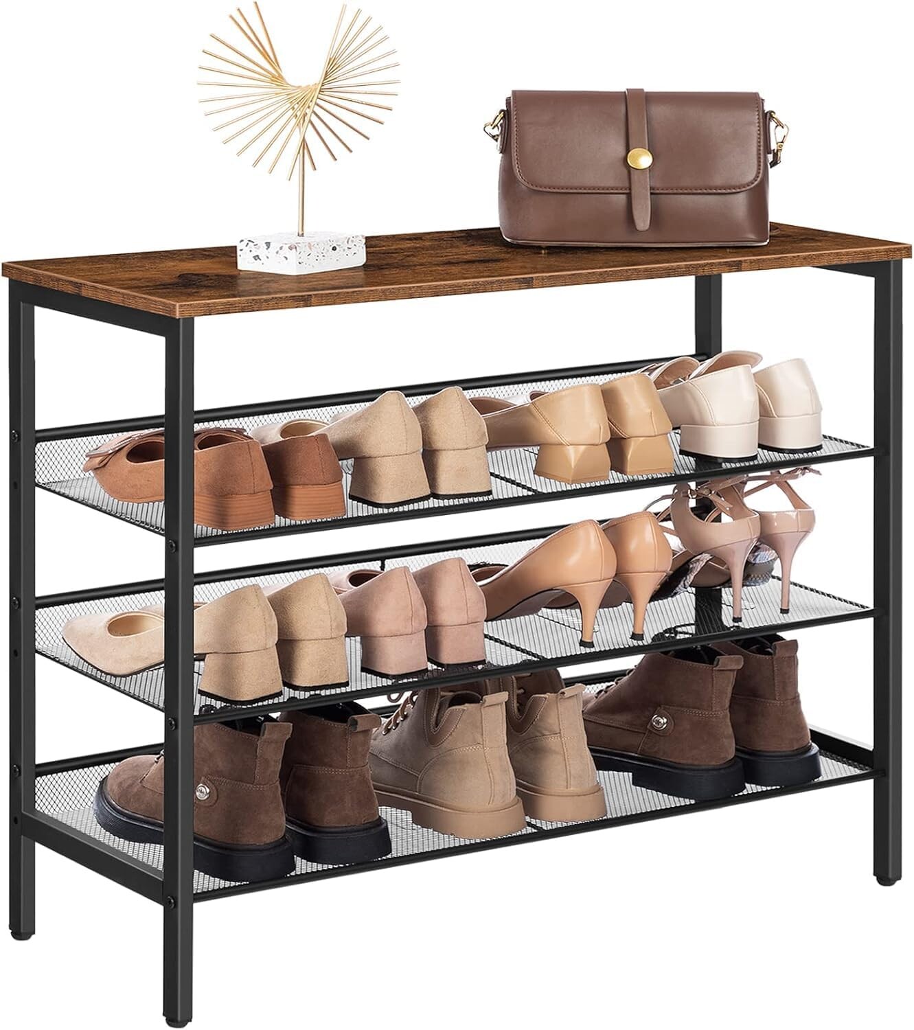 Botník Vasagle Grego 69 cm černý/hnědý