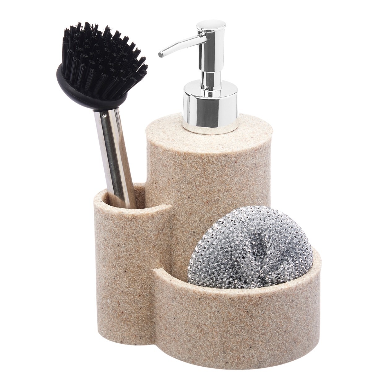 Dávkovač saponátu s příslušenstvím DOSIO béžový