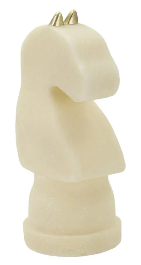 Dekorativní soška Hourse Quarzy 31 cm krémová