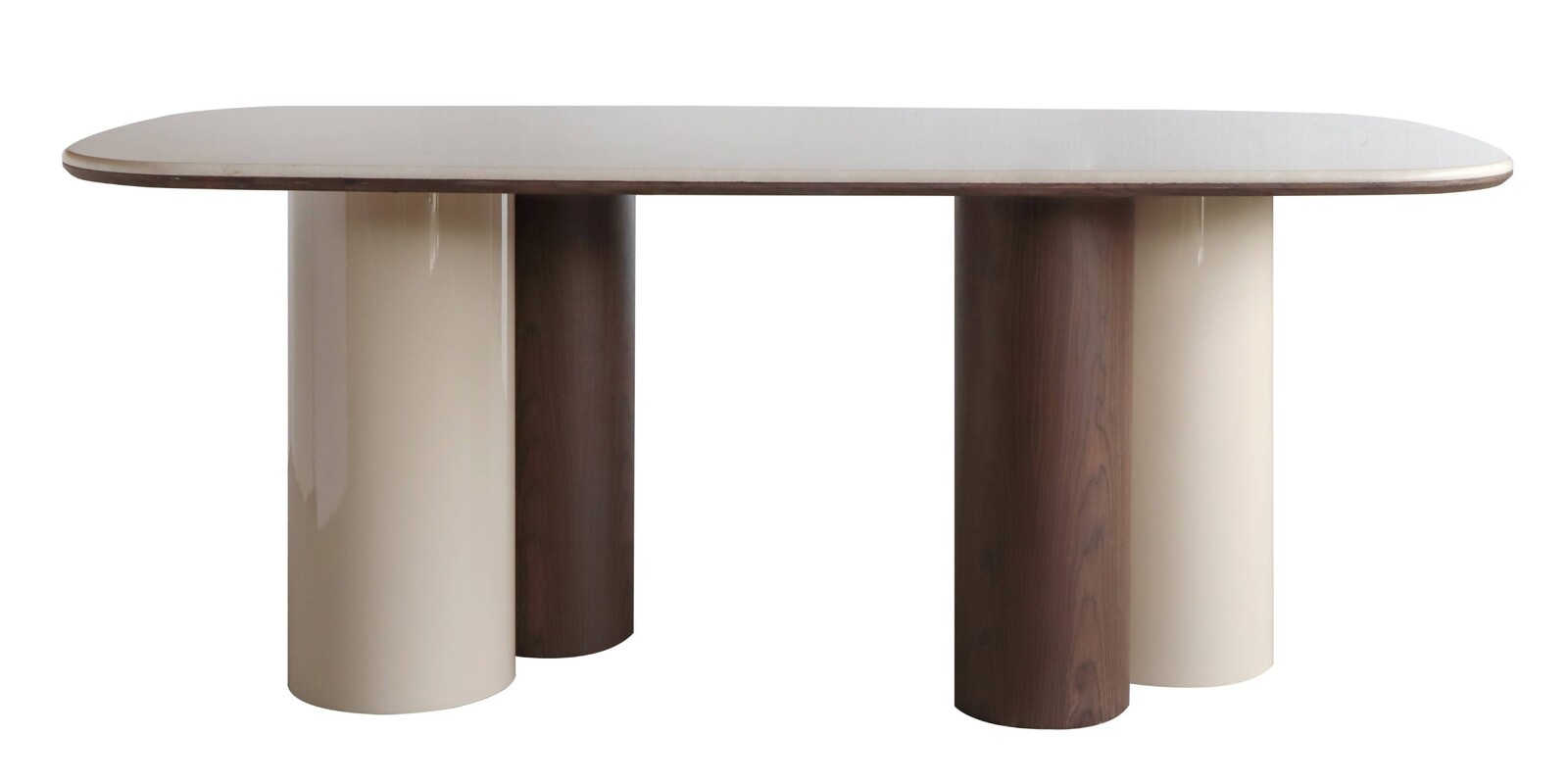 Jídelní stůl Zorin 200 cm béžový/mramor/ořech