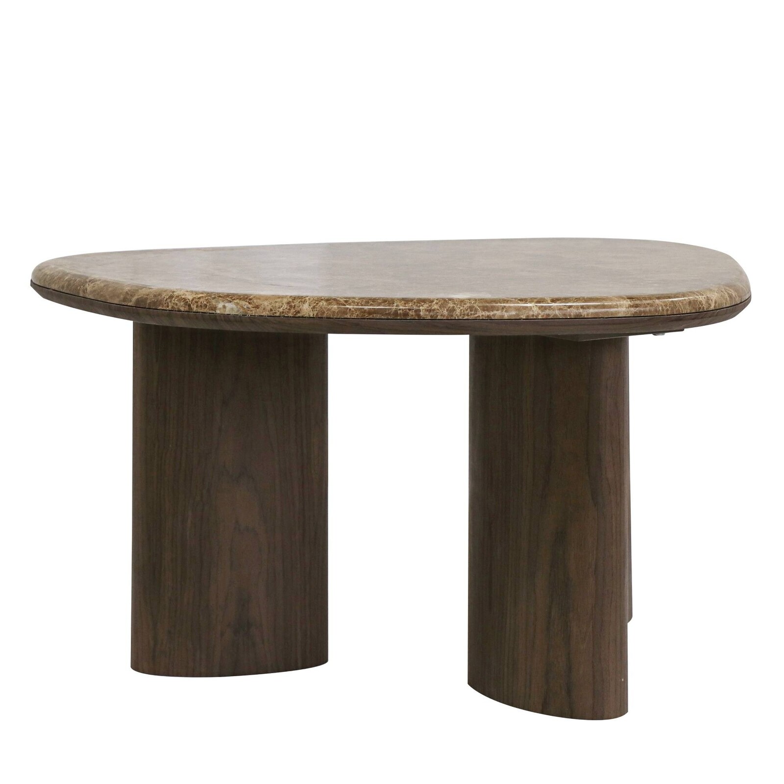 Konferenční stolek Essence 75 cm ořech tmavý/mramor