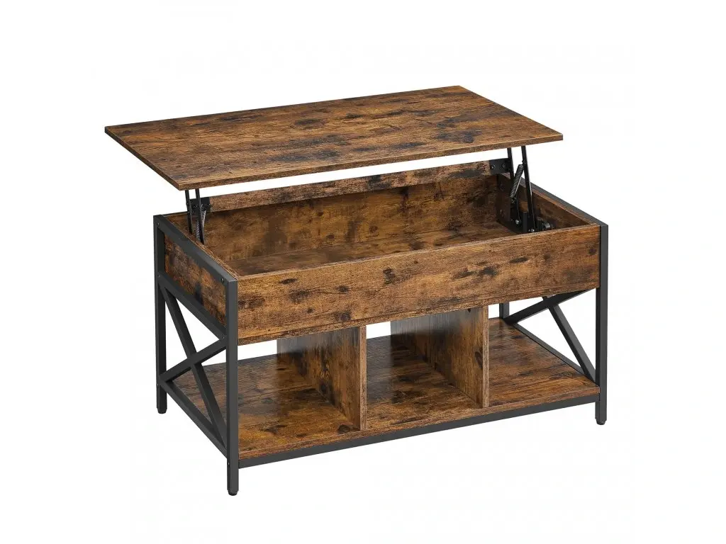 Konferenční stolek Vasagle Bory s prodlužovací deskou hnědý/černý