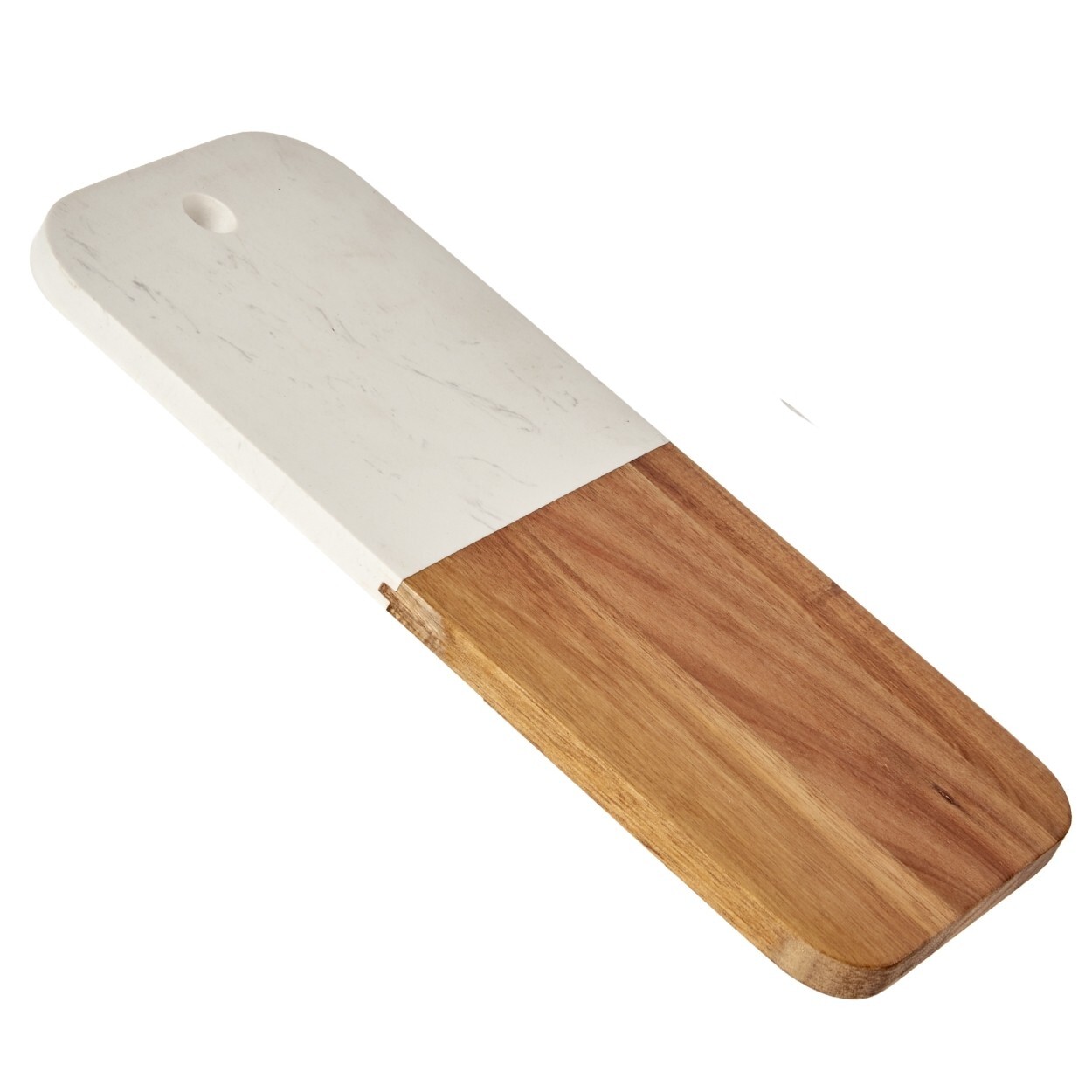 Krájecí prkénko PREPPY 38x18 cm z masivu/bílý mramor