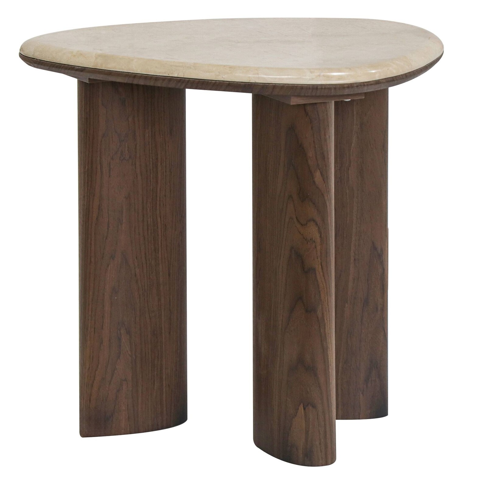 Odkládací stolek Essence 44 cm ořech tmavý/mramor