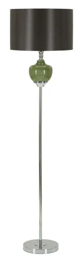 Stojací lampa Eva 160 cm stříbrná/černá/zelená