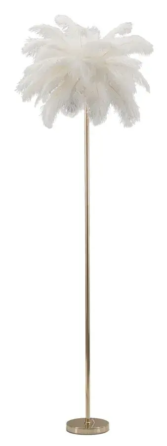 Stojací lampa Palm 160 cm bílá/zlatá