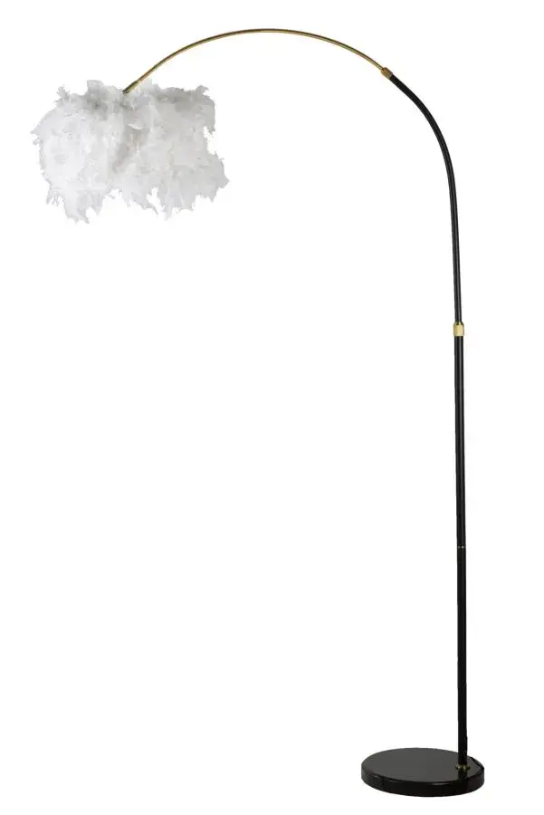 Stojací lampa Plure 180 cm bílá/černá