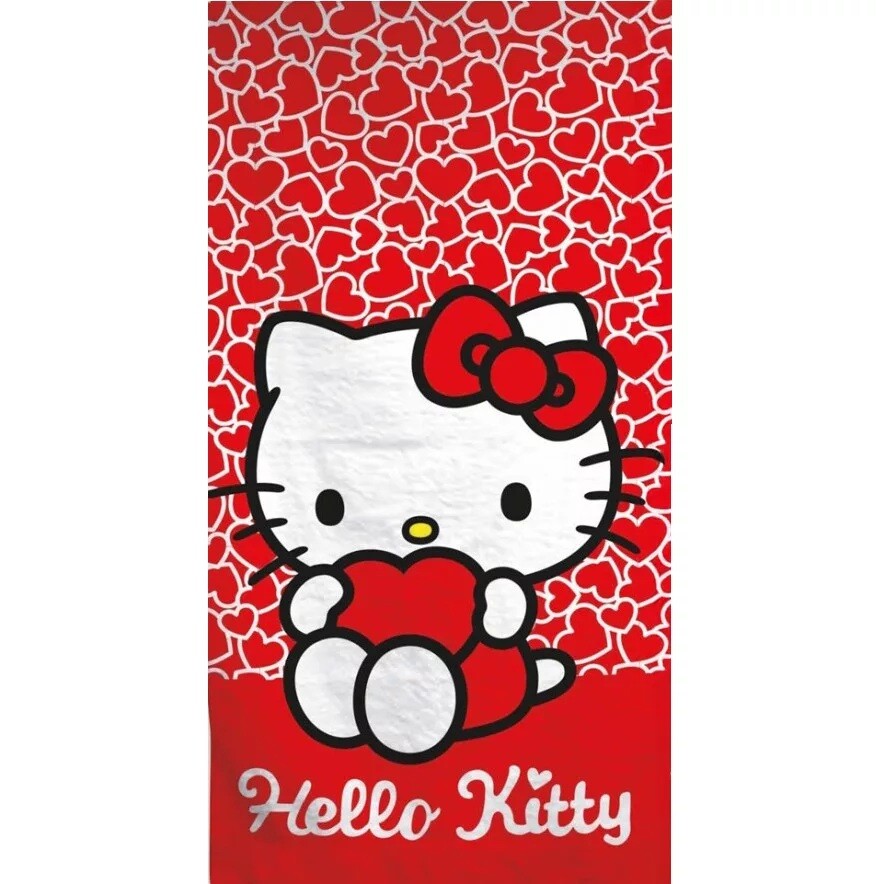 Mačacia mama Osuška s mačičkou Hello Kitty a srdiečkami