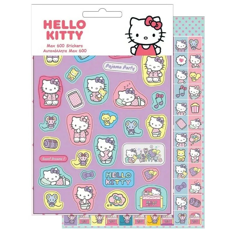 Mačacia mama Samolepky s mačičkou Hello Kitty - súprava 600 ks