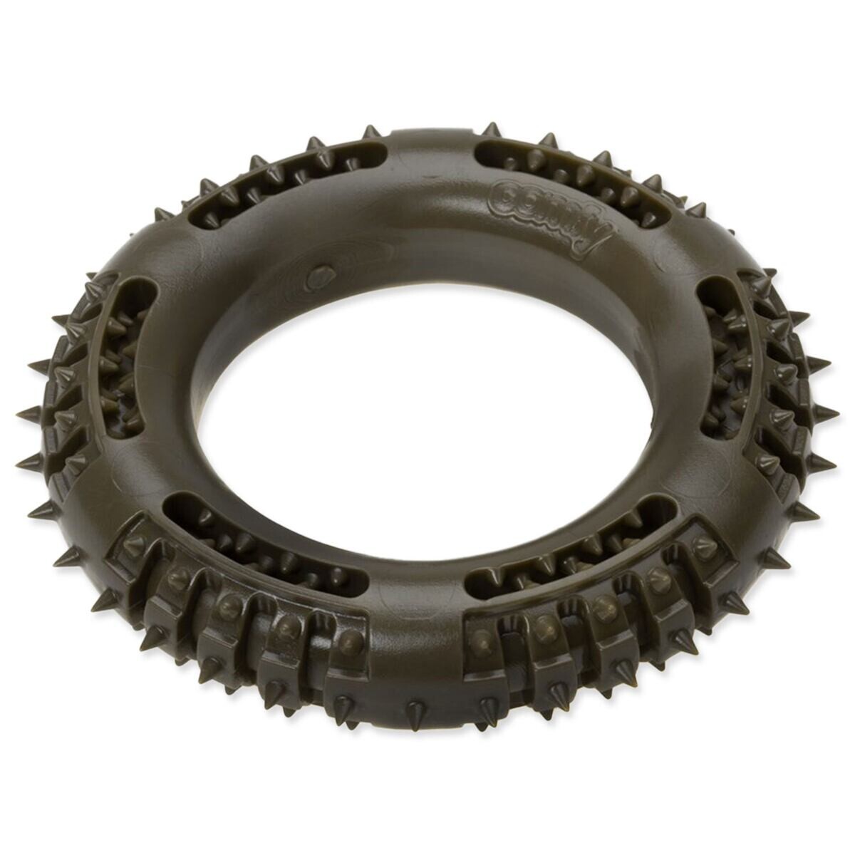 Hračka Ecomfy Olive Eco Dental kroužek, plastová zelená 13cm
