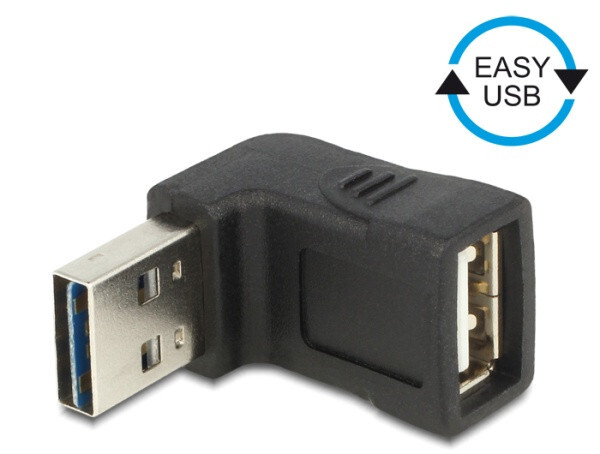 Delock adaptér EASY-USB 2.0-A samec > USB 2.0-A samica pravouhlý hore/dole