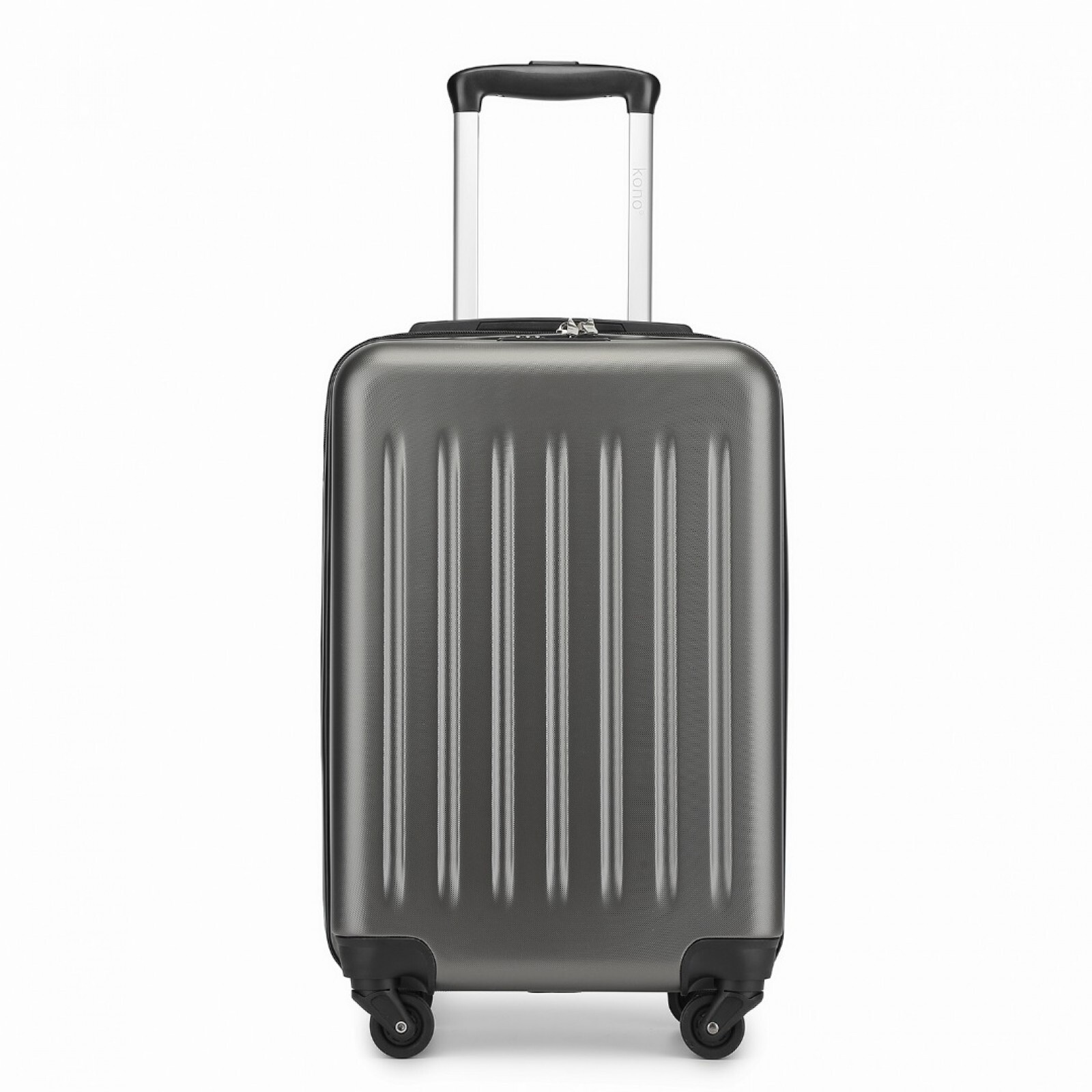 Ľahký kabínový ABS+PC kufor Kono - sivo-čierny - 33 L