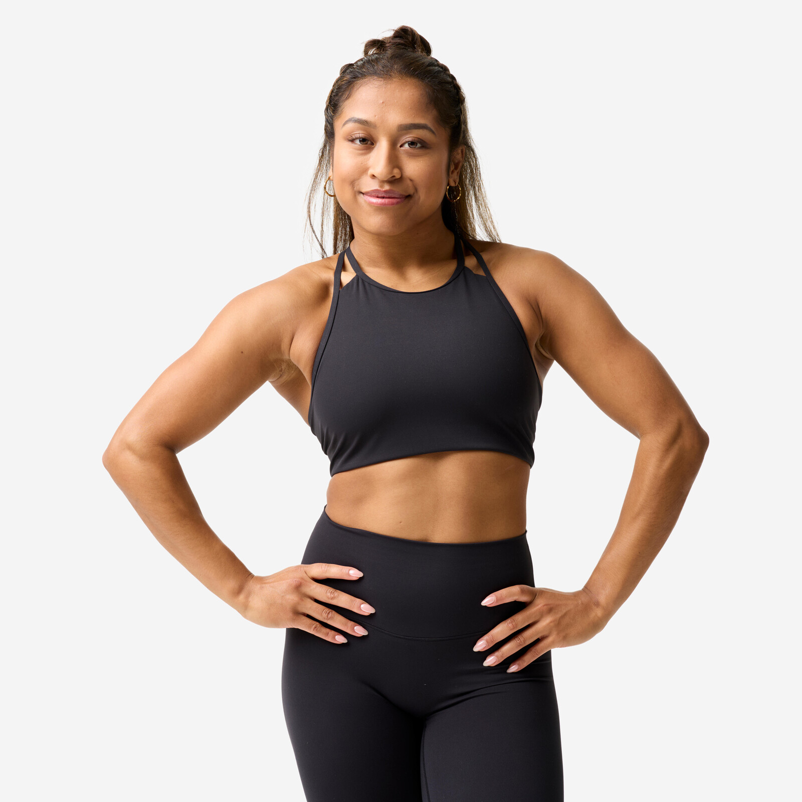 Fitness podprsenka s miernym spevnením čierna