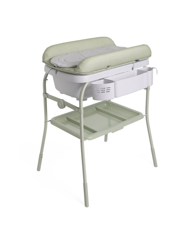 CHICCO Stolík prebaľovací s vaničkou Cuddle & Bubble - Oasis 0m+, do 11kg