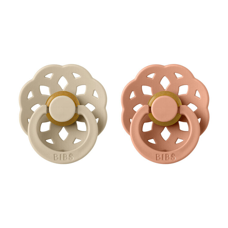 BIBS Boheme cumlíky z prírodného kaučuku 2 ks veľkosť 2, Vanilla/Peach,BIBS Boheme cumlíky z prírodného kaučuku 2 ks veľkosť 2, Vanilla/Peach