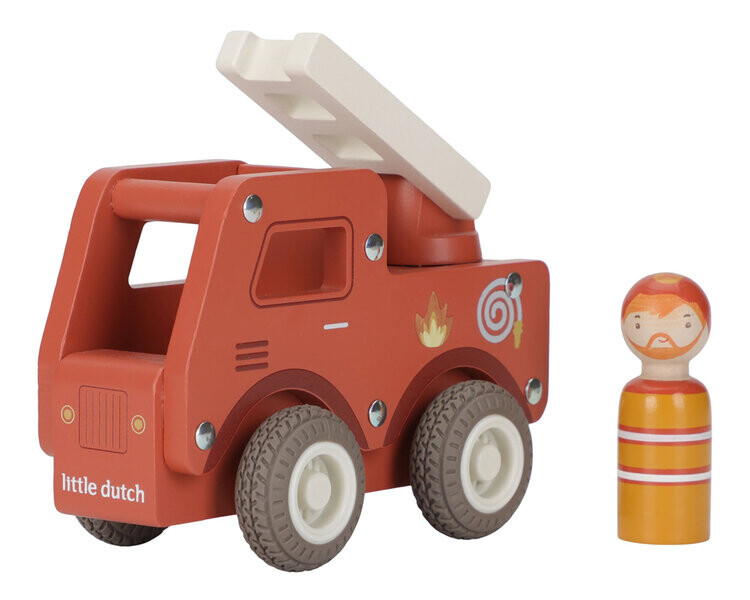 LITTLE DUTCH Auto hasičské drevené