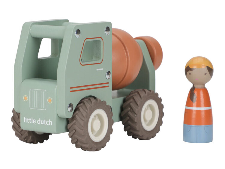 LITTLE DUTCH Nákladiak s miešačkou drevený