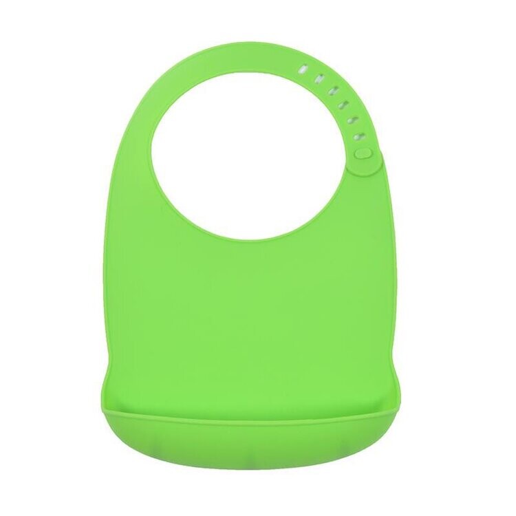 PETITE&MARS Podbradník silikónový Sam - zelený