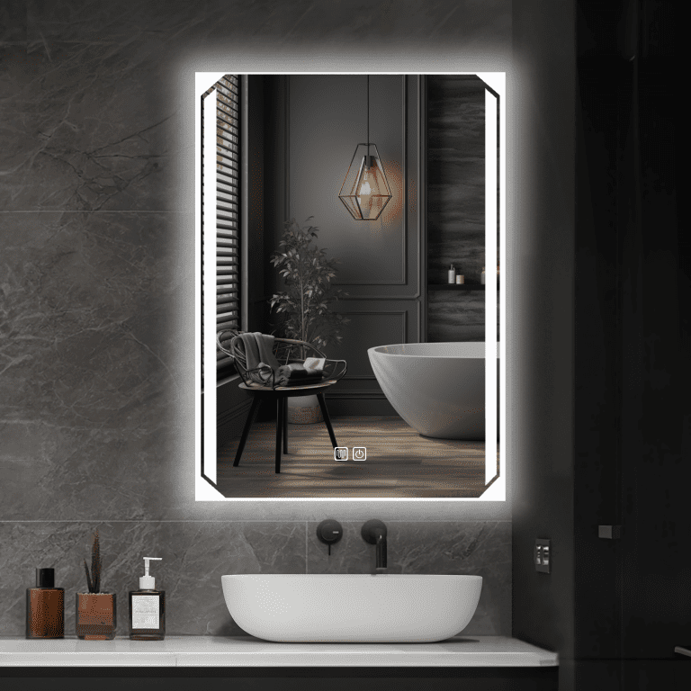 LED kúpeľňové zrkadlo 60 x 80 cm s odmlžovaním