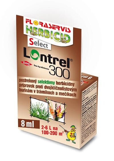 Floraservis Lontrel 300- proti burine v trávniku Balenie: 8 ml